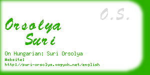 orsolya suri business card